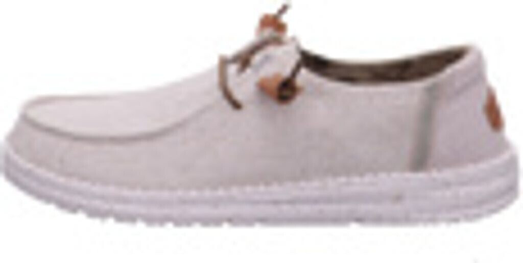 Dude Women's Wendy Washed Canvas Moccasin cream