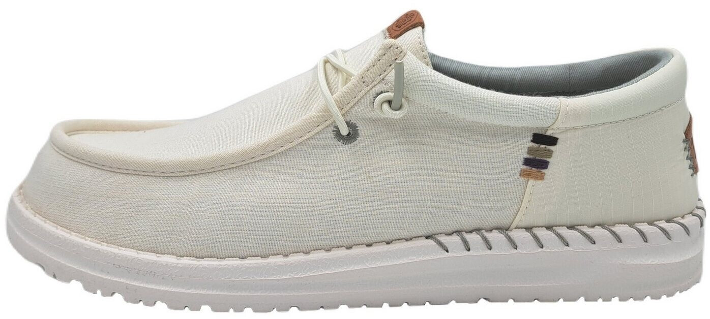 Dude Wally Funk Nylon Craft 40677-1KA Half Shoes white