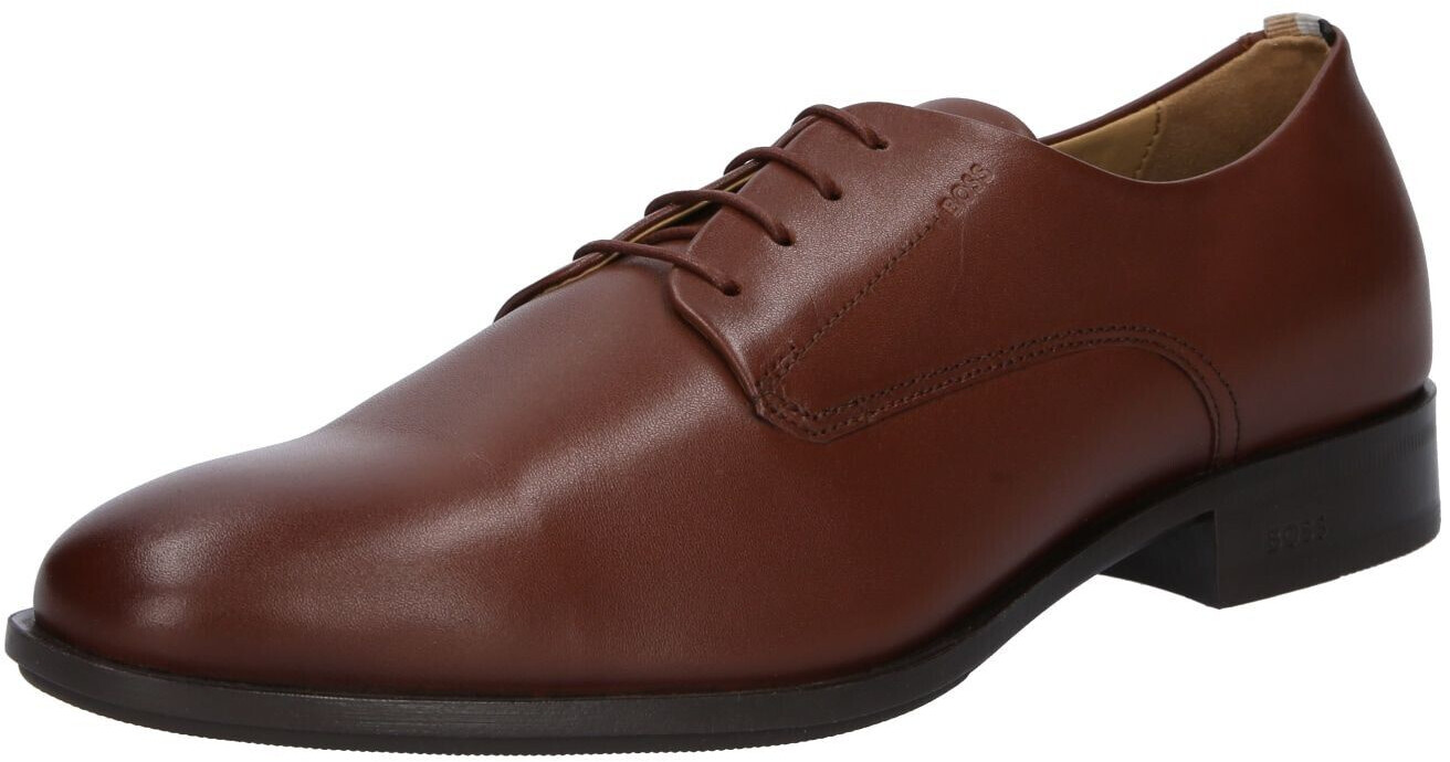 Hugo Boss Leather Derby Shoes Model 'Colby' cognac