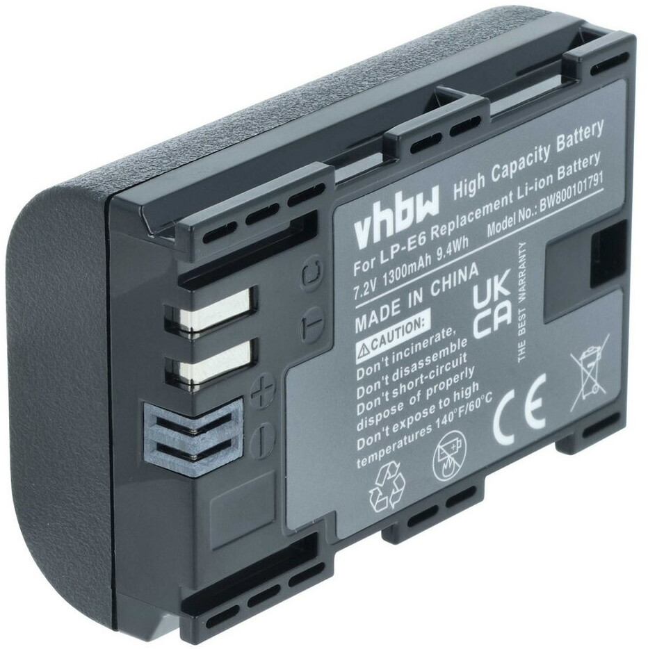 vhbw Li-Ion batterij 2400 mAh (3,6 V) voor camcorder camera Canon Legria HF R706, Legria HF R76, Legria HF R78 zoals BP-727