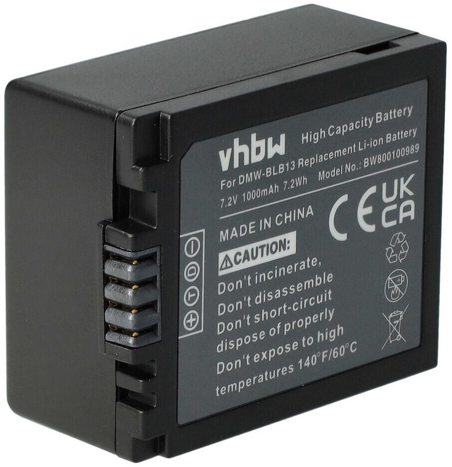 Kastar Battery Travel Charger Kit For Panasonic Lumix DMW-BLB13 - DMC-GH1, 1650mAh Li-Ion