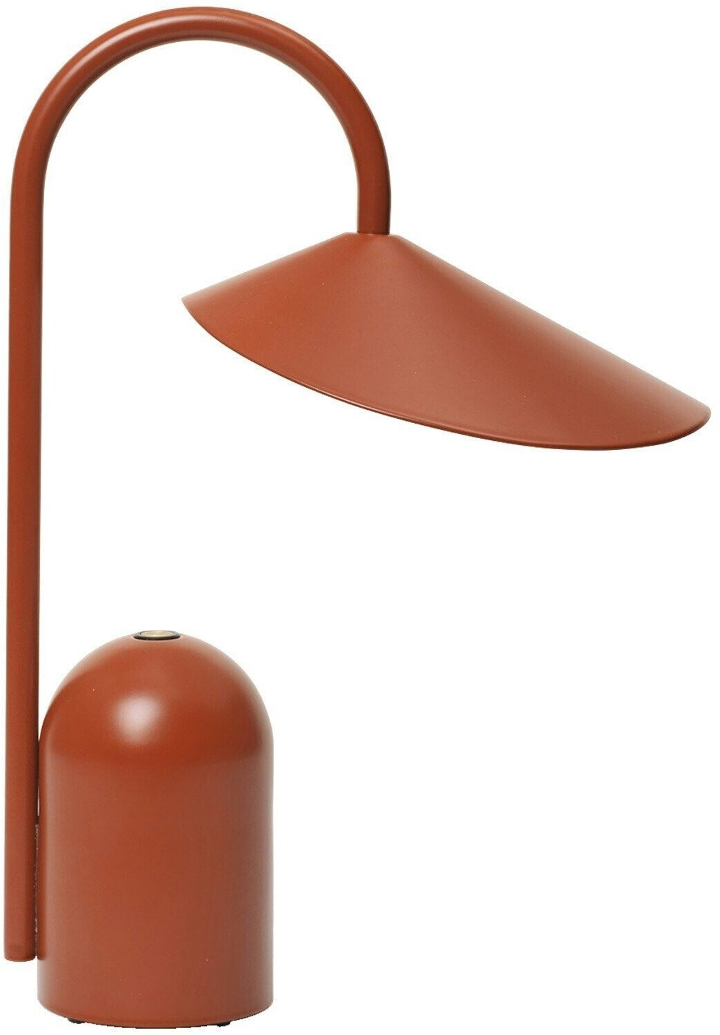 ferm LIVING Arum portable LED table lamp oxide red
