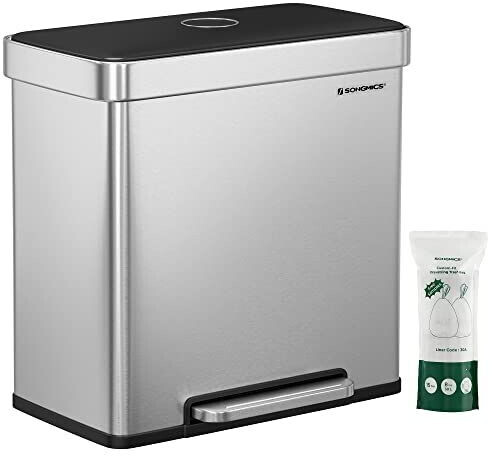 Songmics Waste Separation System 2x30l Silver