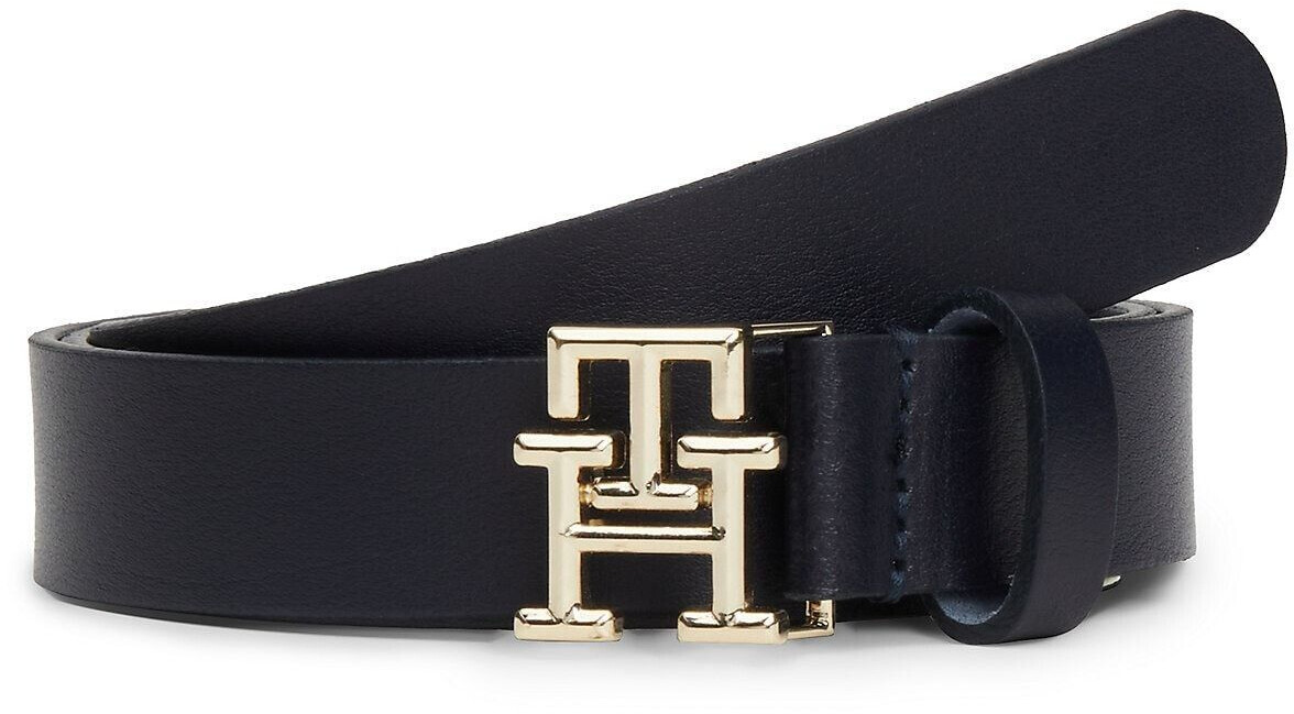 Tommy Hilfiger TH Emblem Plaque Leather Belt (AW0AW15182)