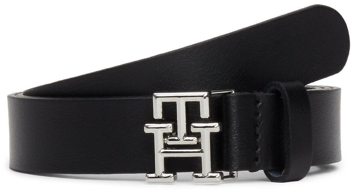 Tommy Hilfiger TH Emblem Plaque Leather Belt (AW0AW15182) black