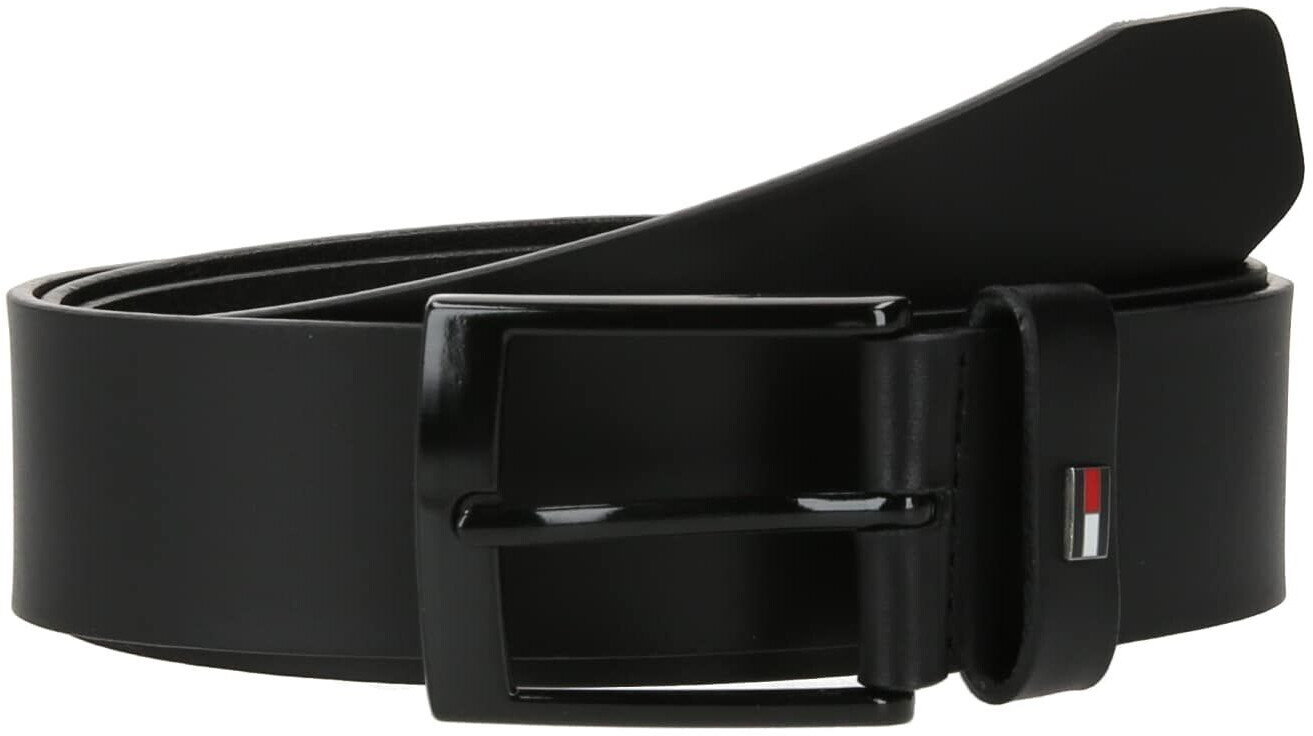 Tommy Hilfiger Adan Enamel Flag Smooth Leather Belt (AM0AM12052) black