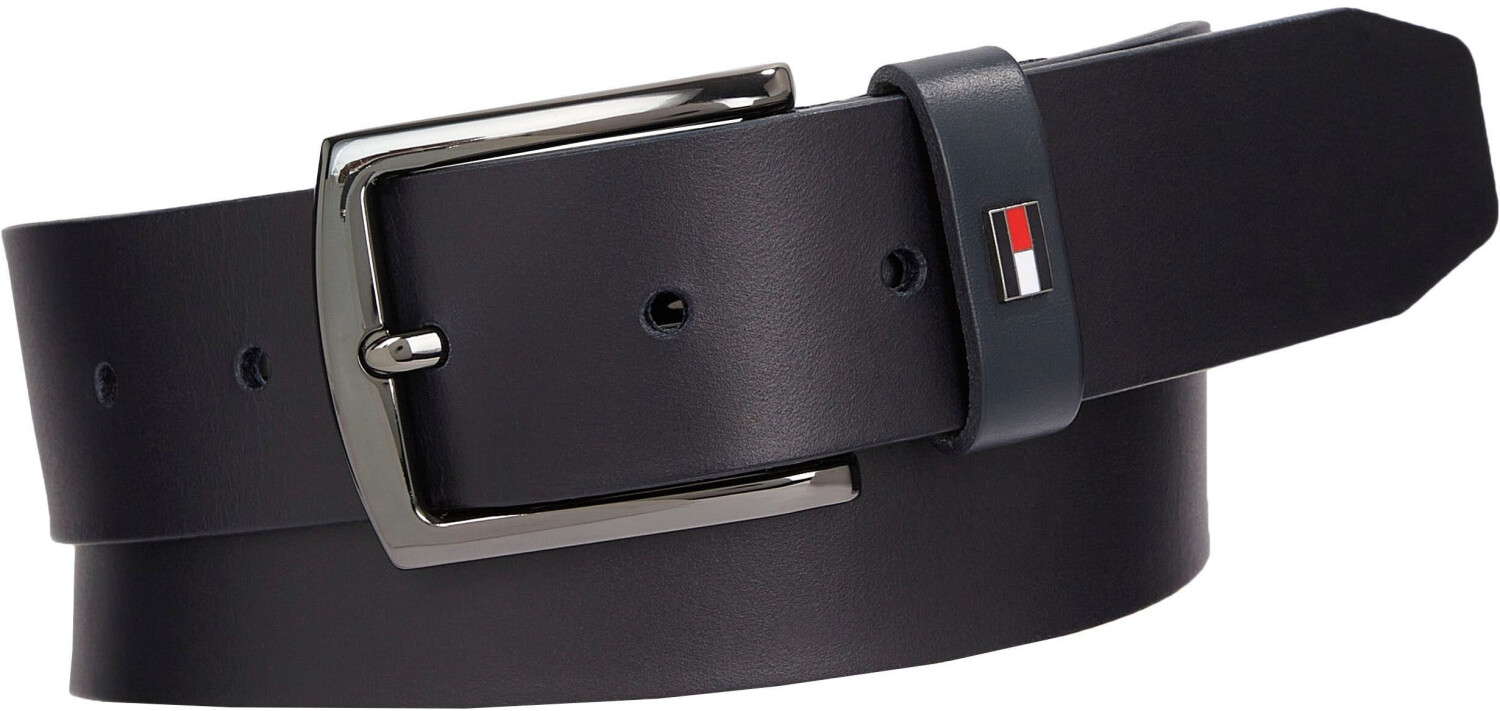 Tommy Hilfiger Denton Enamel Flag Leather Belt (AM0AM12546) space blue