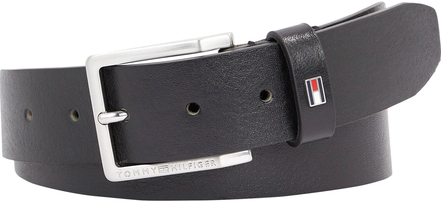 Tommy Hilfiger Enamel Flag Leather Belt (AM0AM12554) black