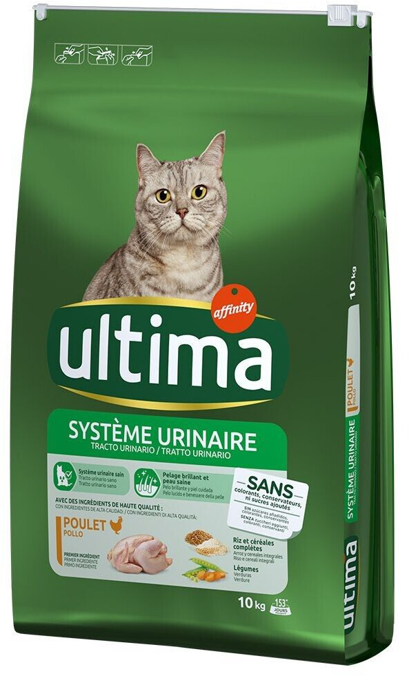 Affinity Ultima Système urinaire croquettes pour chat poulet (10 kg)