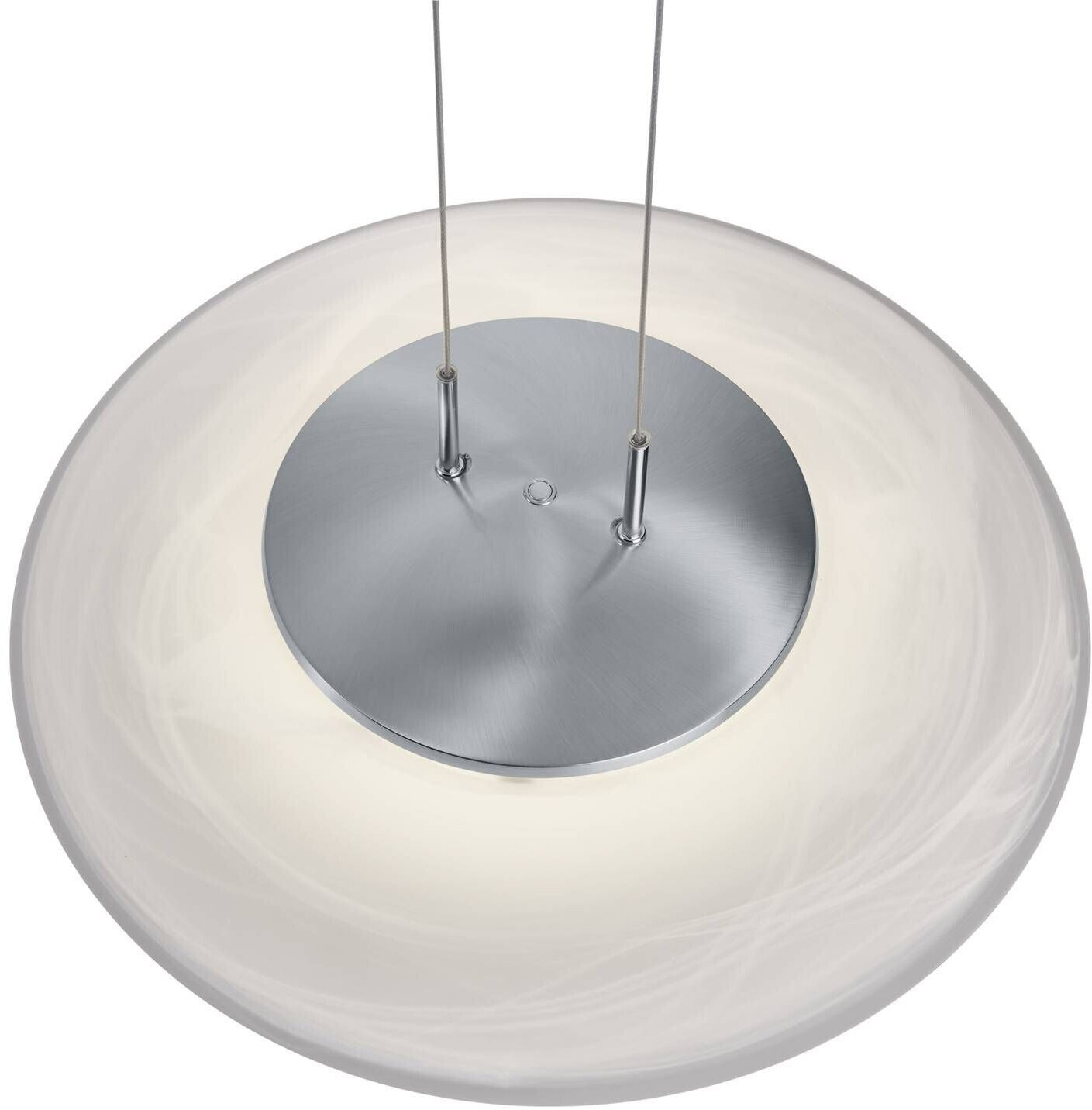 HELL LED pendant light Findus, nickel matt/chrome
