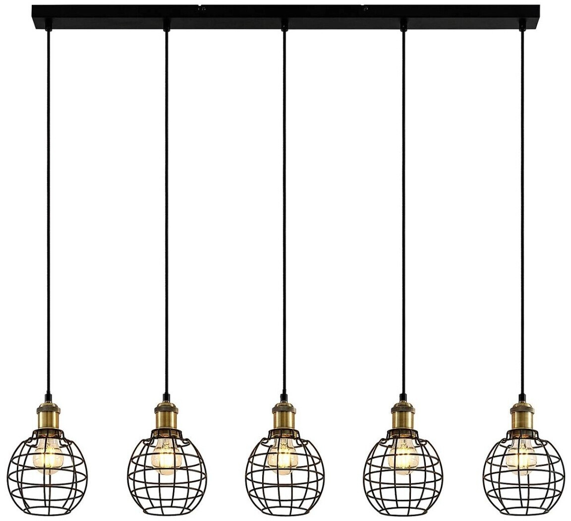 Lindby Alexej hanging lamp with cage look