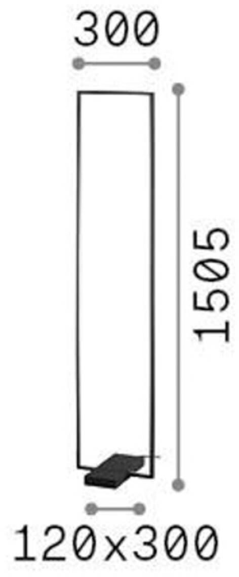 IDEAL LUX LED floor lamp Frame, white, metal, height 150.5 cm