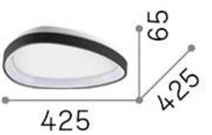 IDEAL LUX LED ceiling light Gemini, white, 42.5 cm, on/off