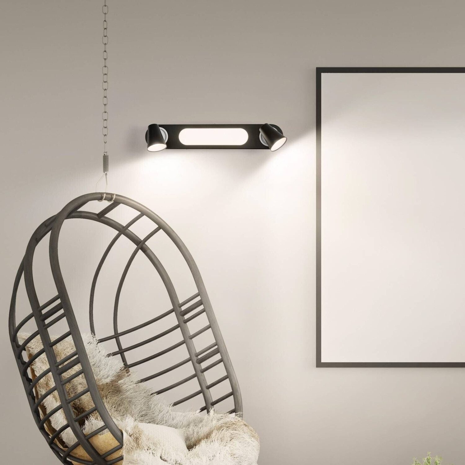 LEDVANCE LED ceiling light Neptune, 2 spots, black