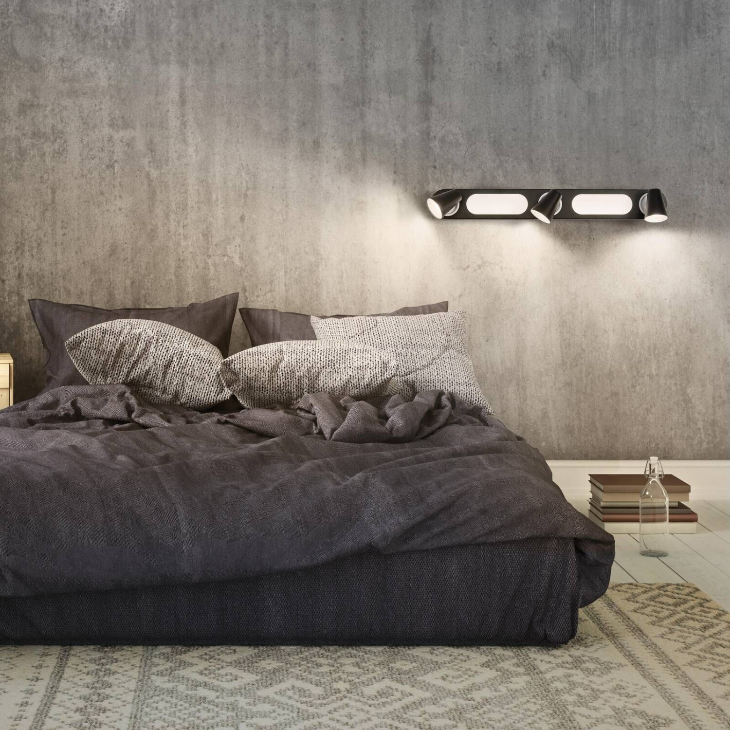LEDVANCE LED ceiling light Neptune, 3 spots, black