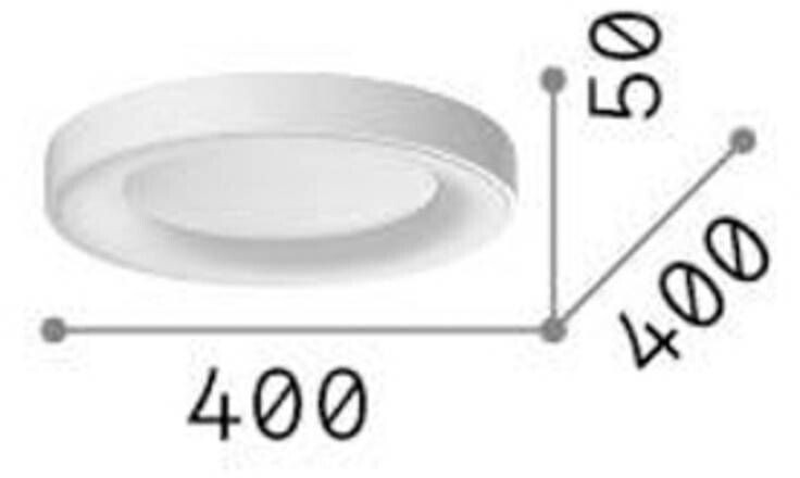 IDEAL LUX LED ceiling light Planet, black, Ø 40 cm, metal