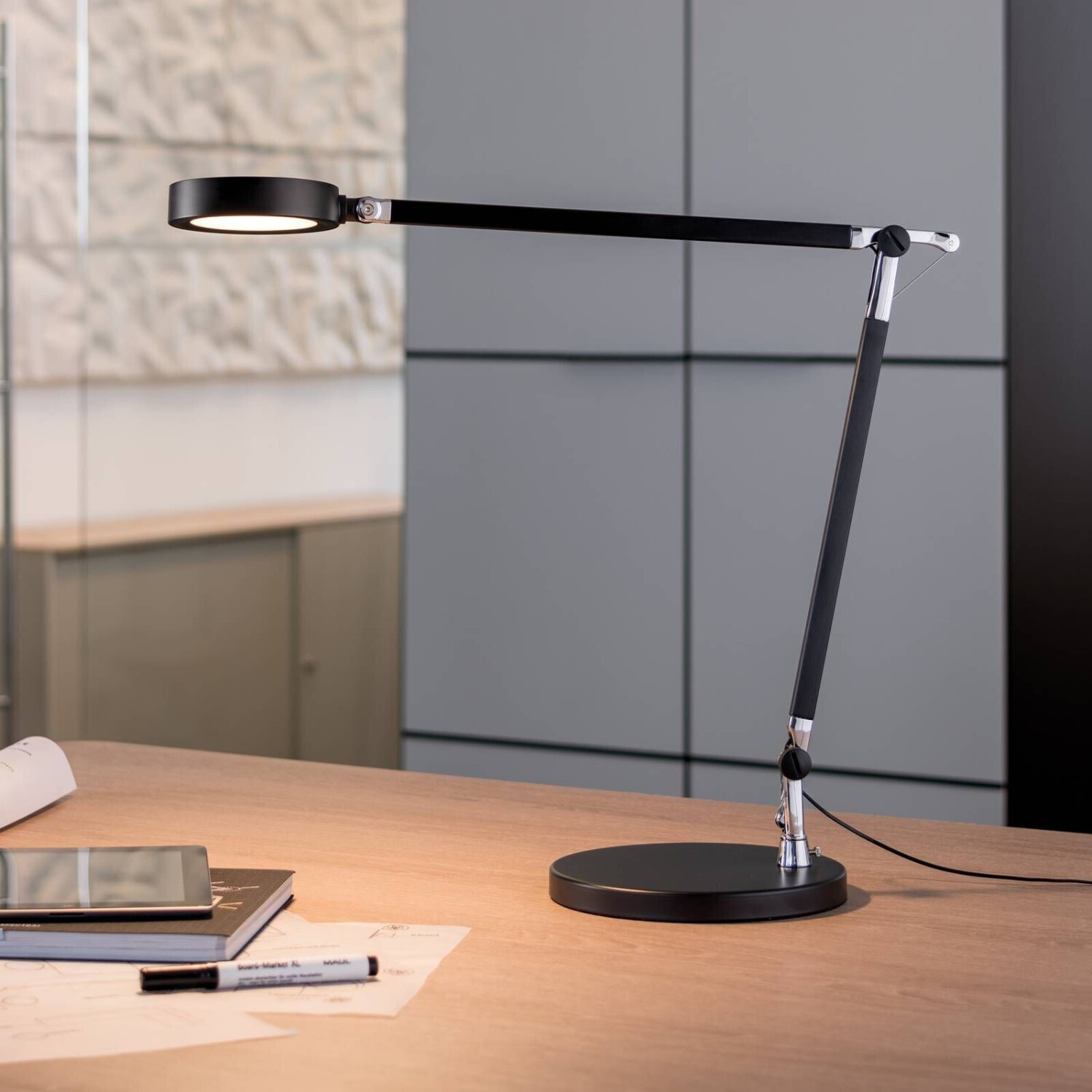 MAUL LED table lamp grace, colour vario, dimmable, black