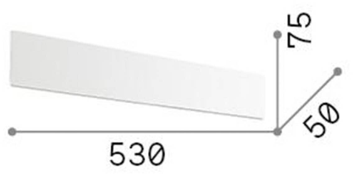 IDEAL LUX LED wall lamp Zig Zag, copper-colored, width 53 cm