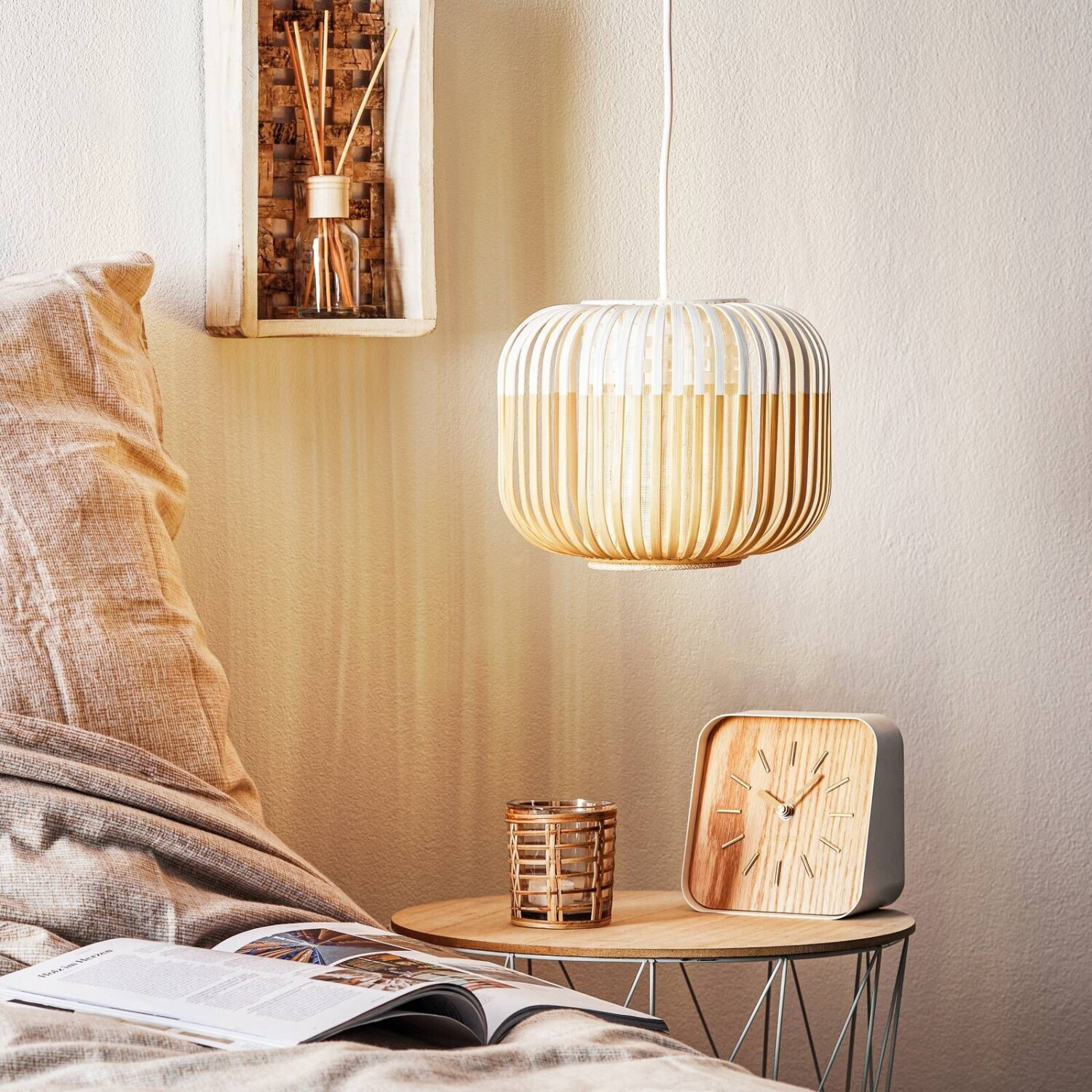 Forestier Bamboo Light XS pendant lamp 27cm white