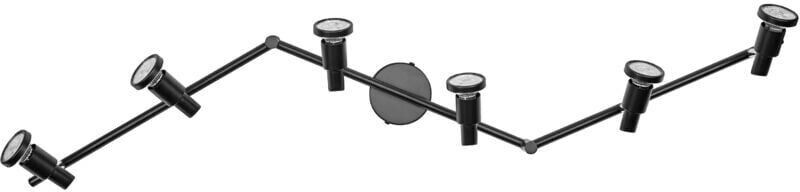 LEDVANCE LED ceiling spotlight Spot GU10, six-bulb, black