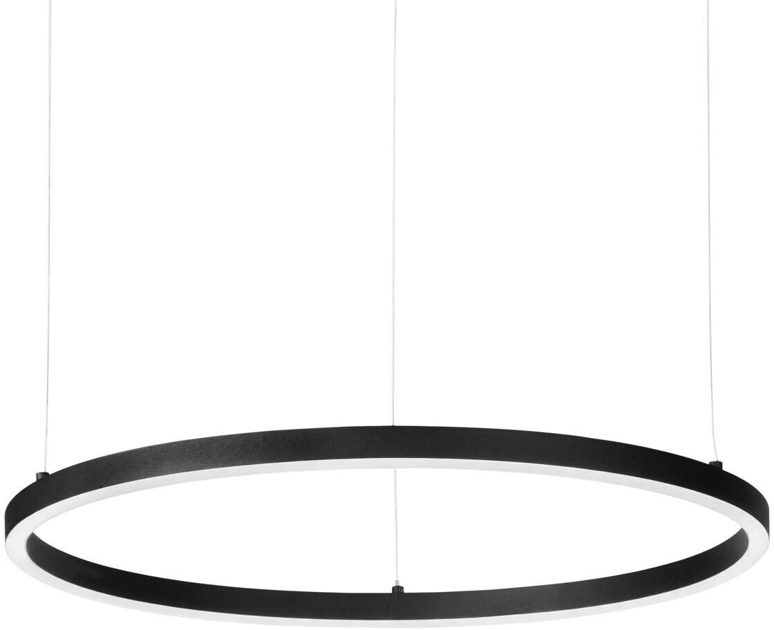 IDEAL LUX LED hanging lamp Oracle Slim Ø 70 cm black 3,000 K