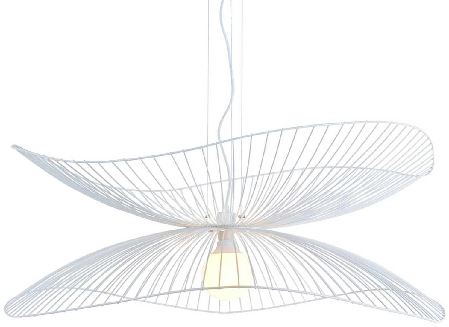 Forestier Libellule L pendant lamp, 100 cm, white