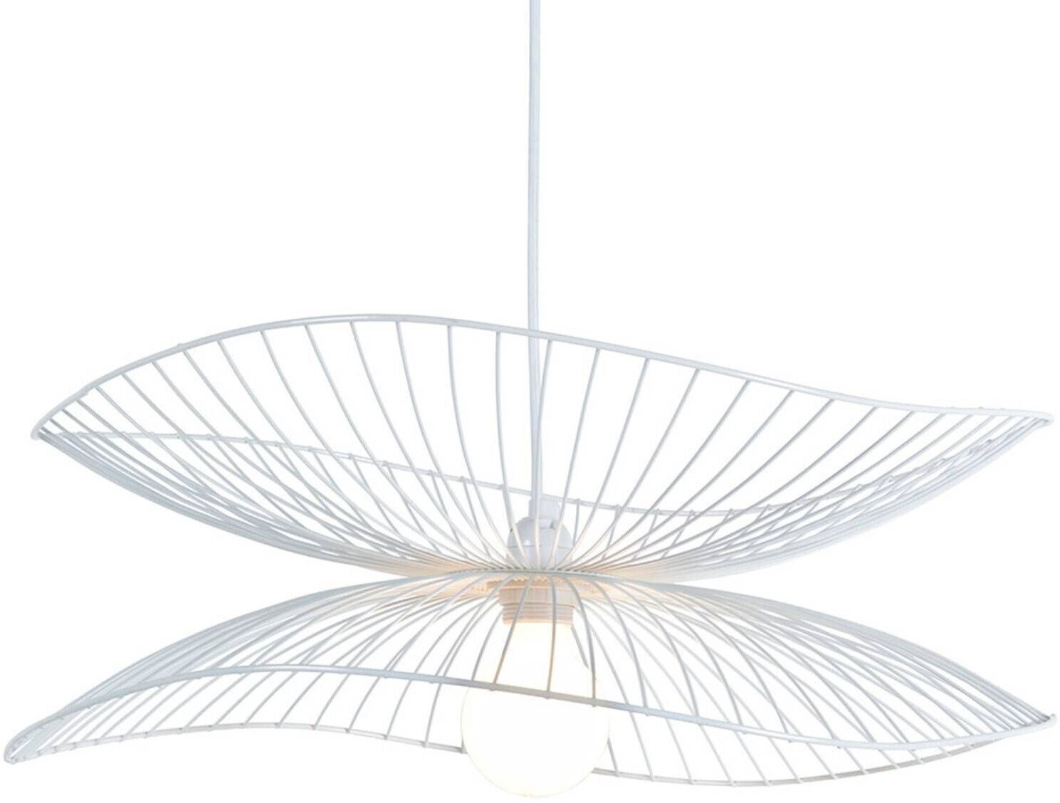 Forestier Lillebule S pendant lamp, 56 cm, white