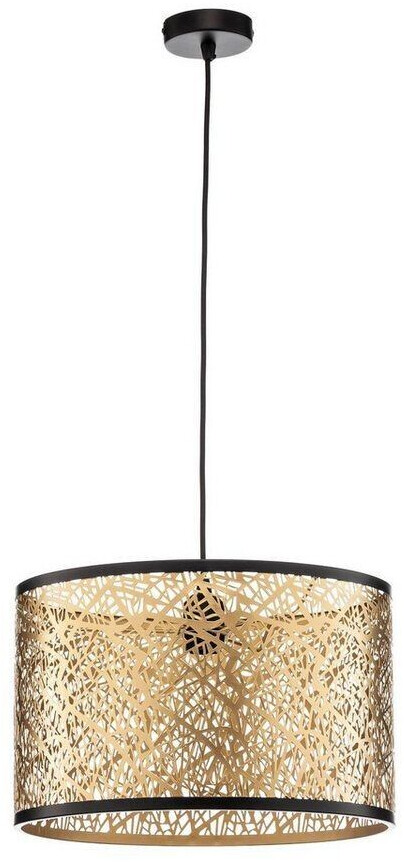 Lindby Hanging lamp Yonah, gold-colored, metal, Ø 40 cm, E27