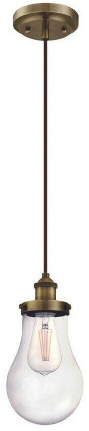 Westinghouse 633 pendant light, brass, clear