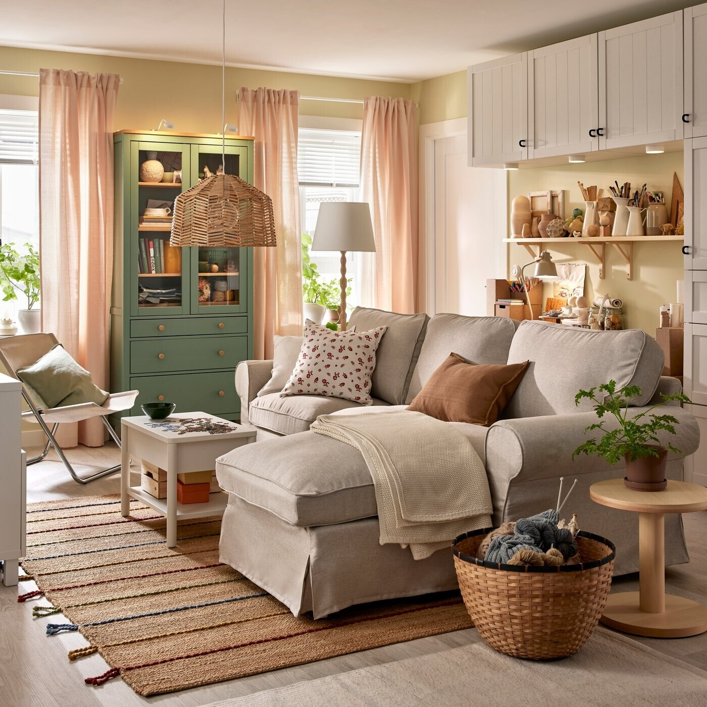 Ikea EKTORP 3er-Sofa mit Récamiere Kilanda hellbeige ab 899,00 € (Oktober 2026)