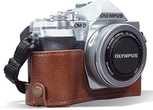 MegaGear Ever Ready Leather Camera Haflcase for Olympus OM-D E-M10 Mark IV