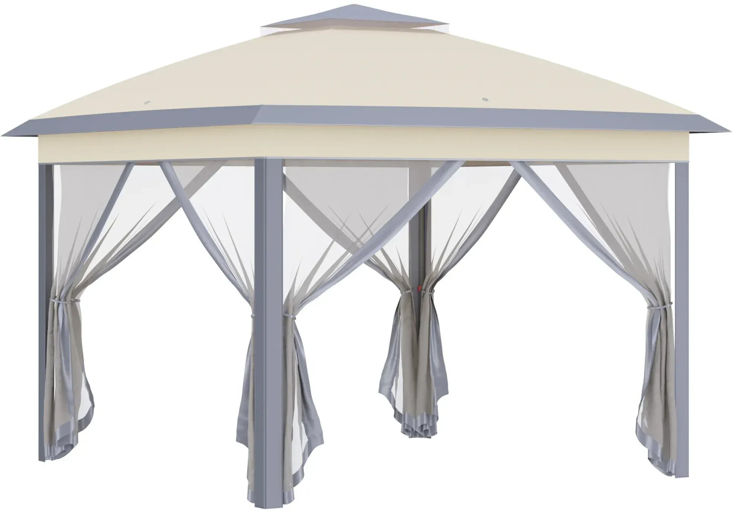 Outsunny Barnum pop-up double toit 3,3 x 3,3 x 2,88 m