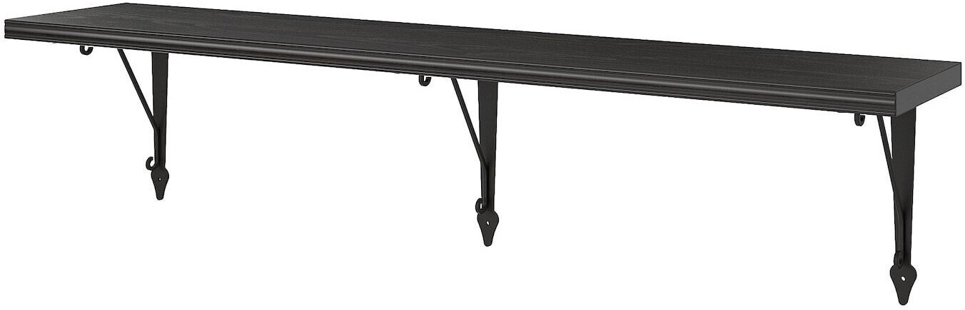 Ikea BERGSHULT / KROKSHULT Wandregal braunschwarz/anthrazit 120x20 cm