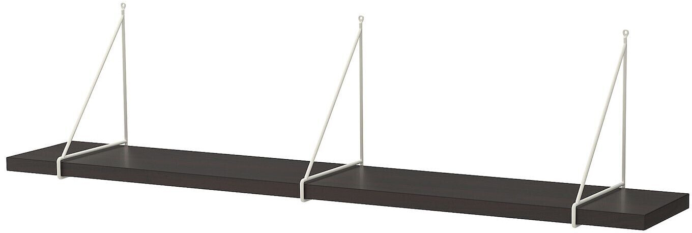 Ikea BERGSHULT / PERSHULT Wandregal braunschwarz/weiß 120x20 cm