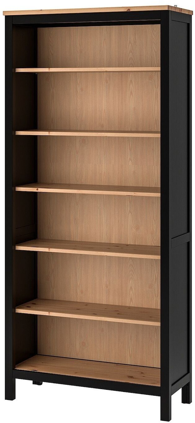 Ikea HEMNES Bücherregal schwarzbraun/hellbraun 90x37x187 cm