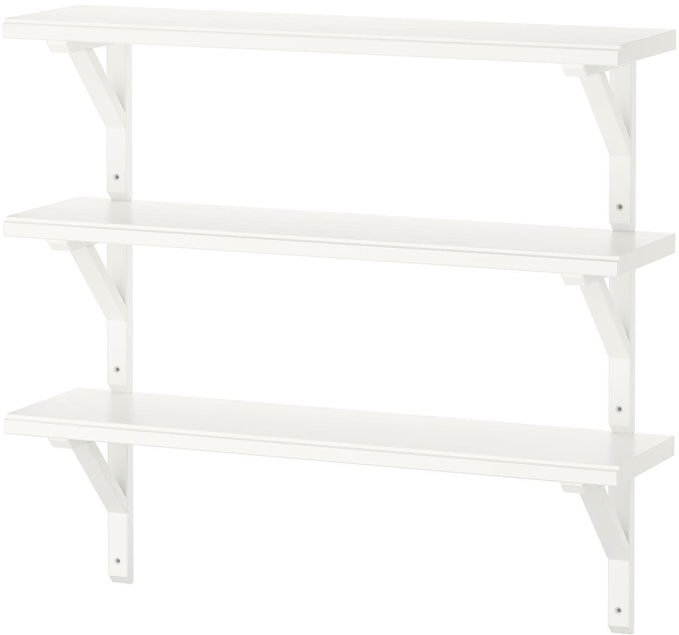 Ikea TRANHULT / SANDSHULT Wandregalkombination Espe weiß lasiert 80x20x74 80x20x74 cm