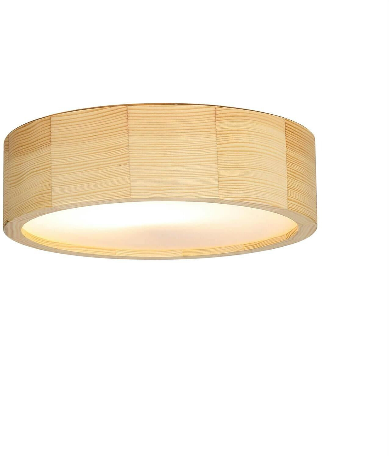 Licht-Erlebnisse Ceiling lamp wood round 27 cm Hallway living room ceiling light - Pine