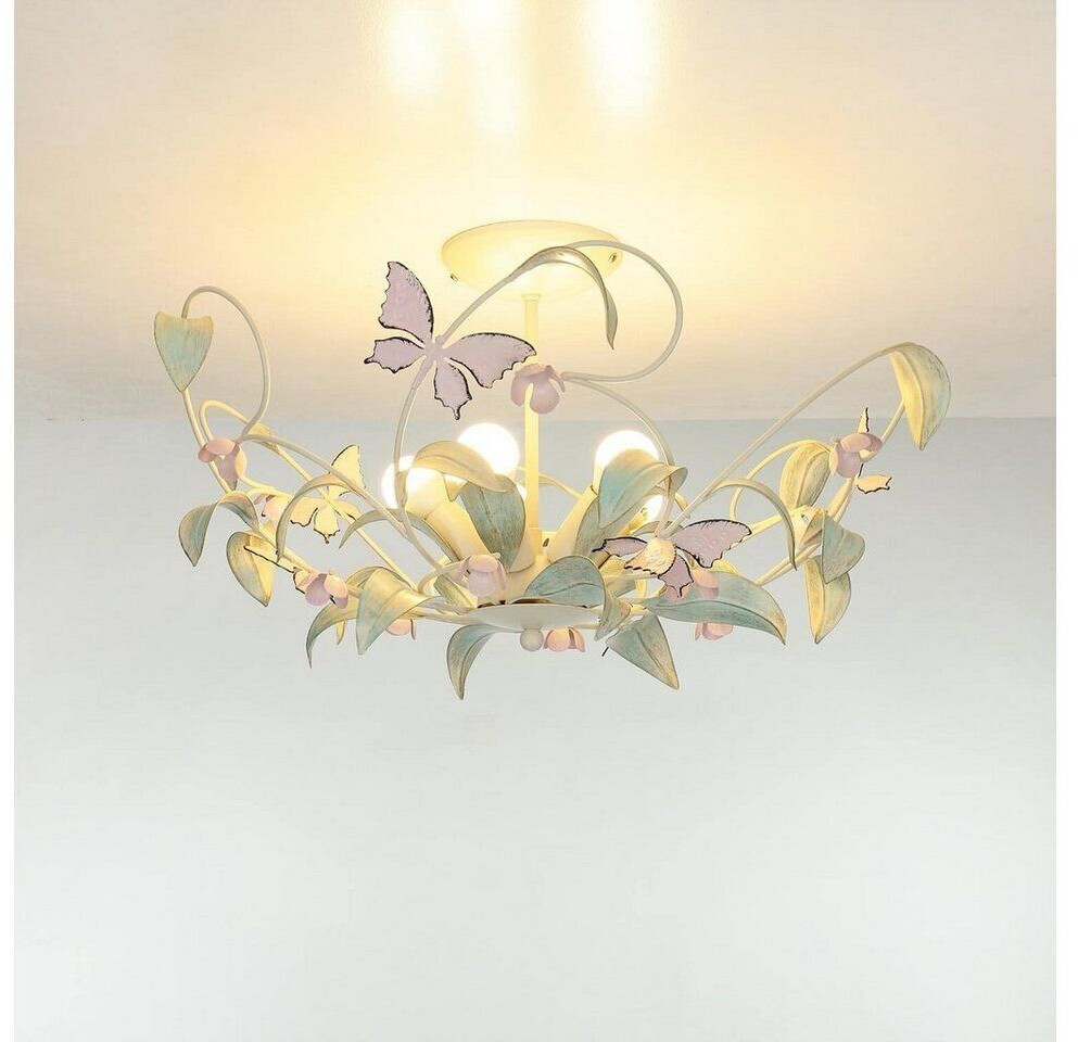 Licht-Erlebnisse Ceiling lamp summer Ø64cm 5-bulb - white, pink