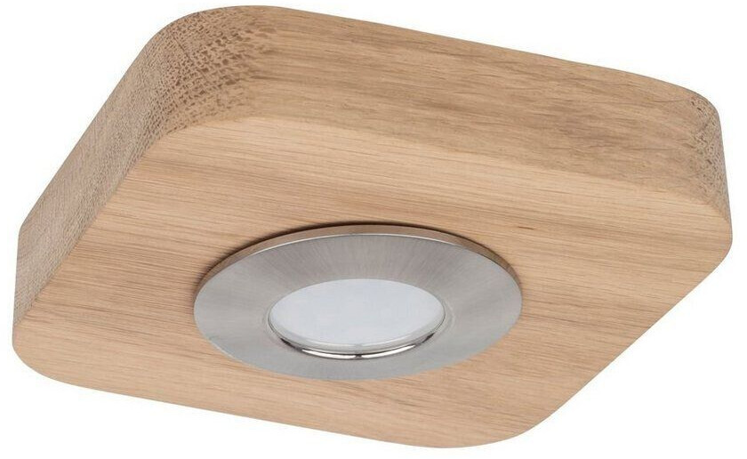 Licht-Erlebnisse Ceiling light LED in natural dining table dining room 3000 k 300 lm wood modern ceiling lamp spot - oiled oak, chrome