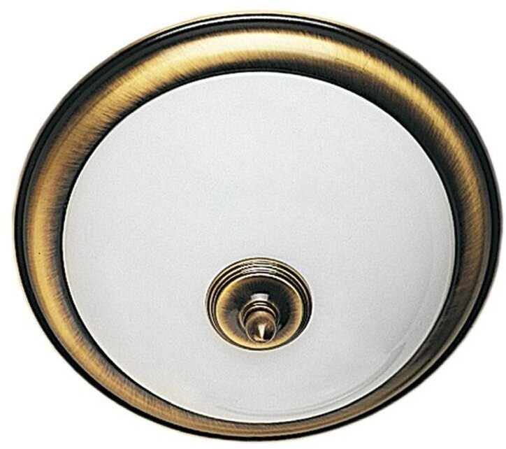 Licht-Erlebnisse Ceiling light round Ø 31 cm white brass made of glass metal E14 ceiling lamp