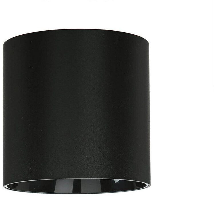 Licht-Erlebnisse Ceiling spotlight black ø 12.7 cm GU10 metal modern ceiling lamp surface-mounted kitchen hallway - black