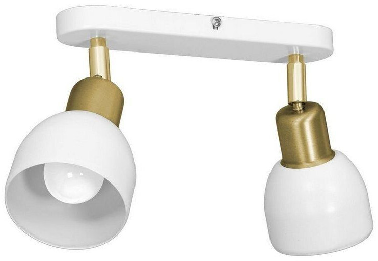 Licht-Erlebnisse Ceiling spotlight white E27 metal ceiling spotlight kitchen - white, gold