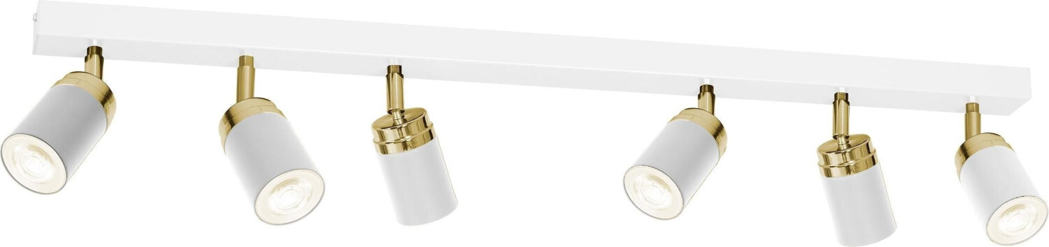 Licht-Erlebnisse Ceiling spotlight GU10 white gold modern ceiling spotlight kitchen