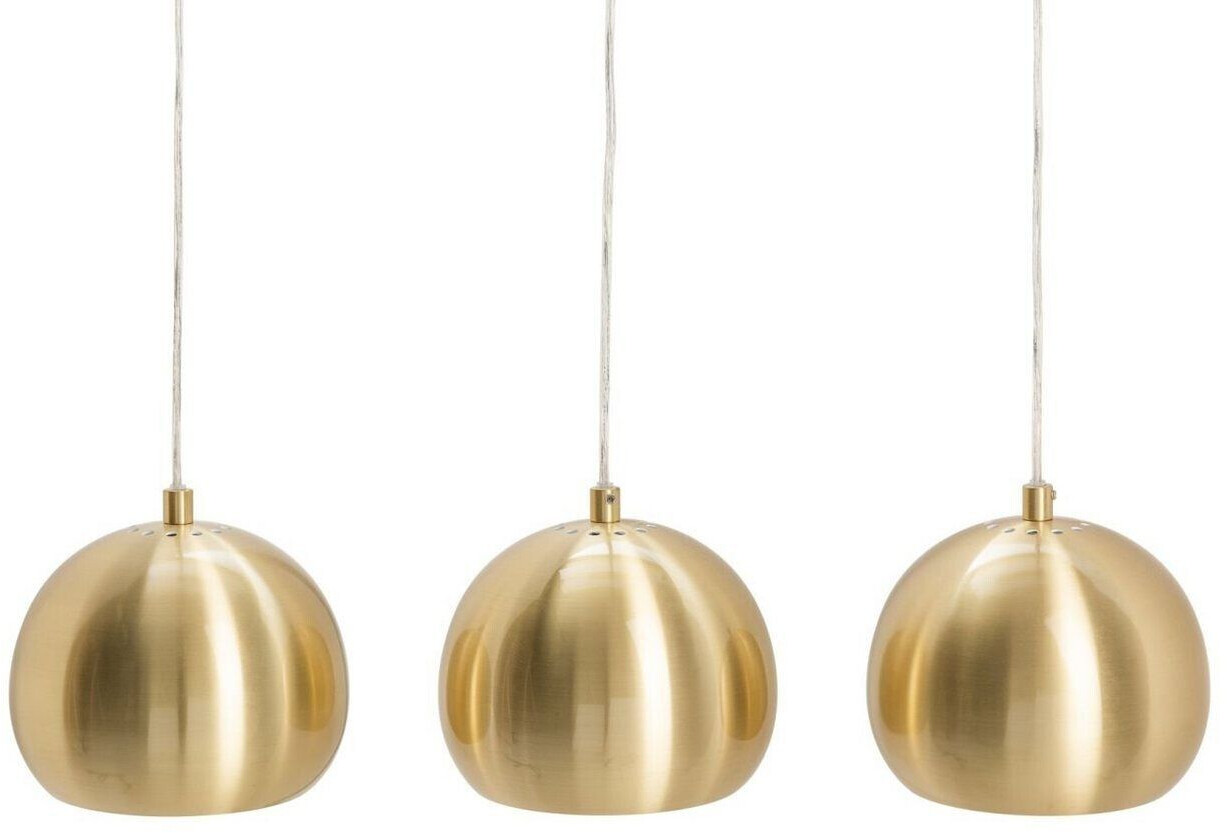 Licht-Erlebnisse Hanging lamp E27 gold ball shade metal retro hanging lamp dining table - gold