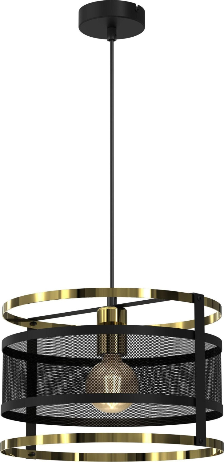 Licht-Erlebnisse Hanging lamp black E27 ø 30 cm metal modern hanging lamp kitchen - black, gold