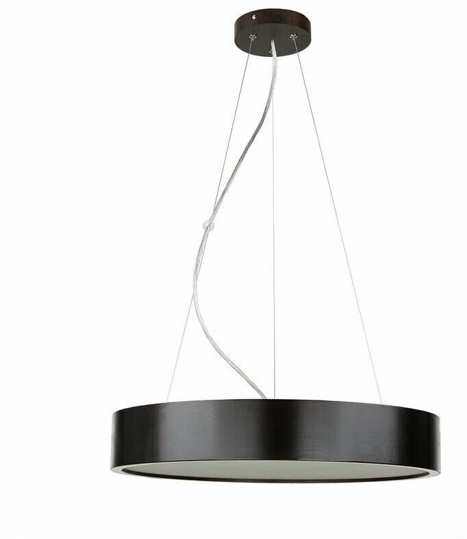 Licht-Erlebnisse Pendant lamp wood E27 round ø 47 cm Modern pendant lamp living room - wenge