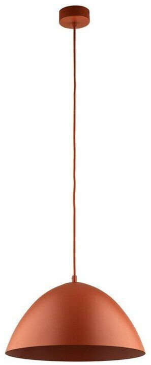 Licht-Erlebnisse Hanging lamp metal round Ø 34 cm H: max. 165 cm brick red E27 modern pendant lamp