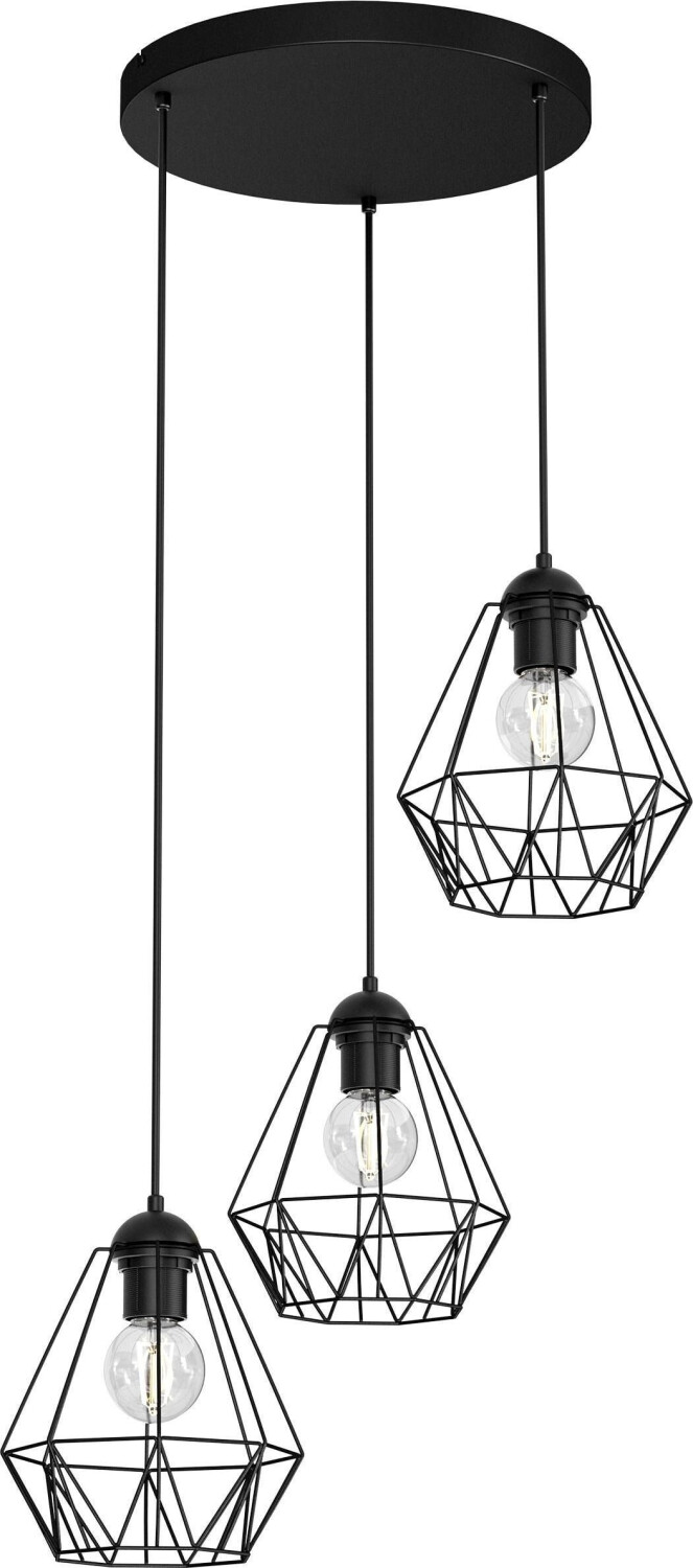 Licht-Erlebnisse Pendant lamp Black E27 metal hanging lamp - Black