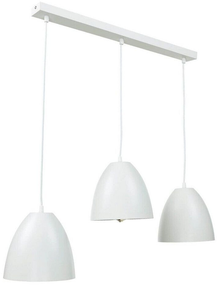 Licht-Erlebnisse Pendant lamp white gold retro design 3-flame dining table - White, gold