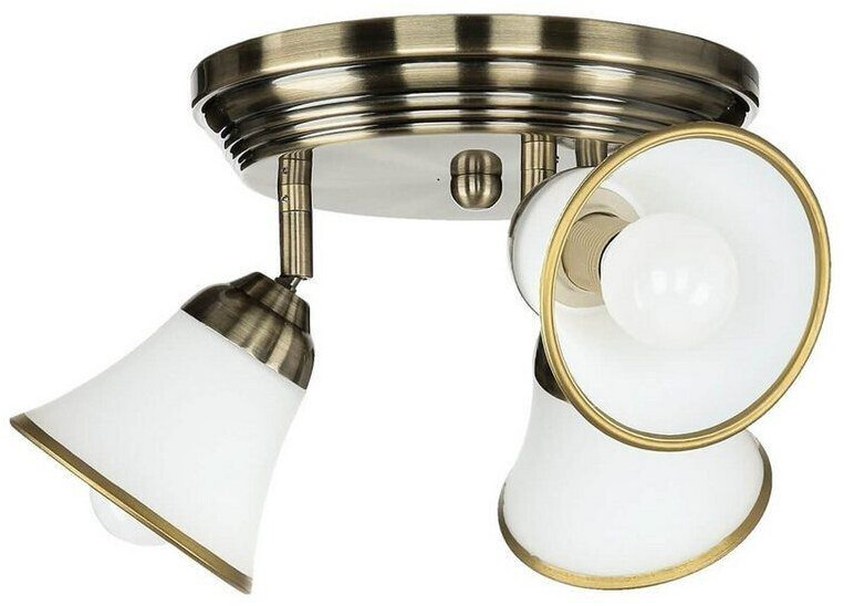 Licht-Erlebnisse Art Nouveau ceiling light 3xE14 Ø40cm rotatable grando - bronze, white